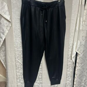 Cable & Gauge Drawstring jogger track pants Black Size Large